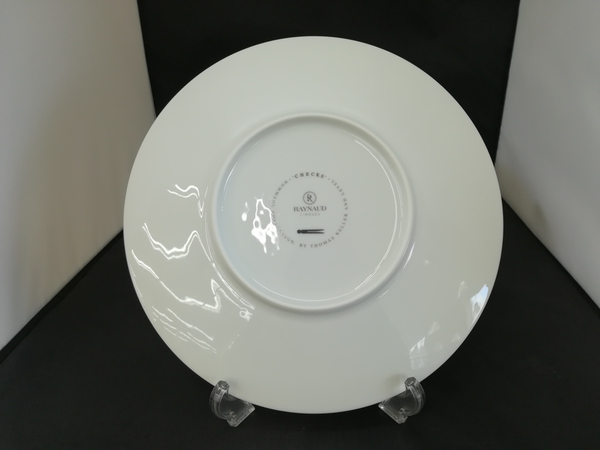 新品 4枚 レイノー チェック オーバル センター