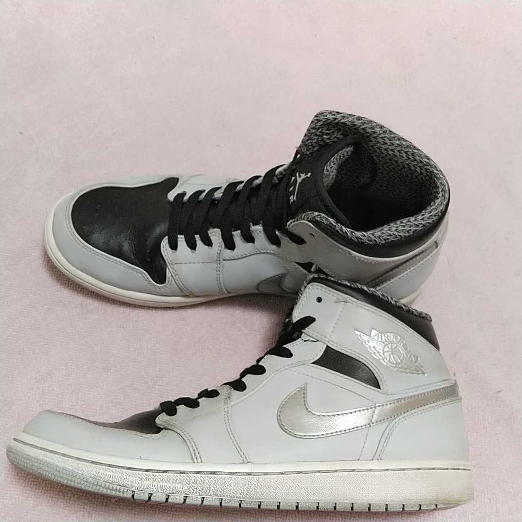激安大特価，爆買い NIKE エアジョーダン1 グレー 黒 シルバー 27.5cm(27.5cm)｜売買されたオークション情報、yahooの商品情報をアーカイブ公開 - オークファン 27.5cm