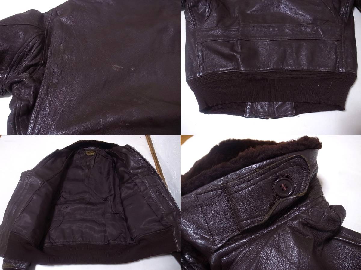 50s60s US NAVY 米軍実物 J-7823 初期 G-1フライトジャケット 42 