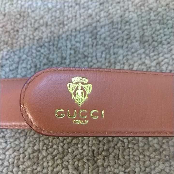 未使用】 ベルト GUCCI クレスト 紋章 金沢箔 グッチ 約100㎝ 木箱付 