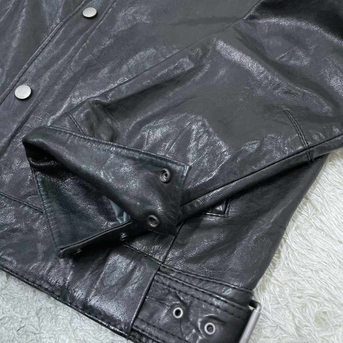 HUGO BOSS】上質コーデ◎シープスキン (羊革) レザーシングル