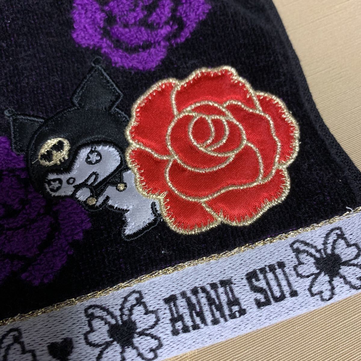 ANNA SUI アナスイ×サンリオ クロミちゃん タオルハンカチ ブラック 