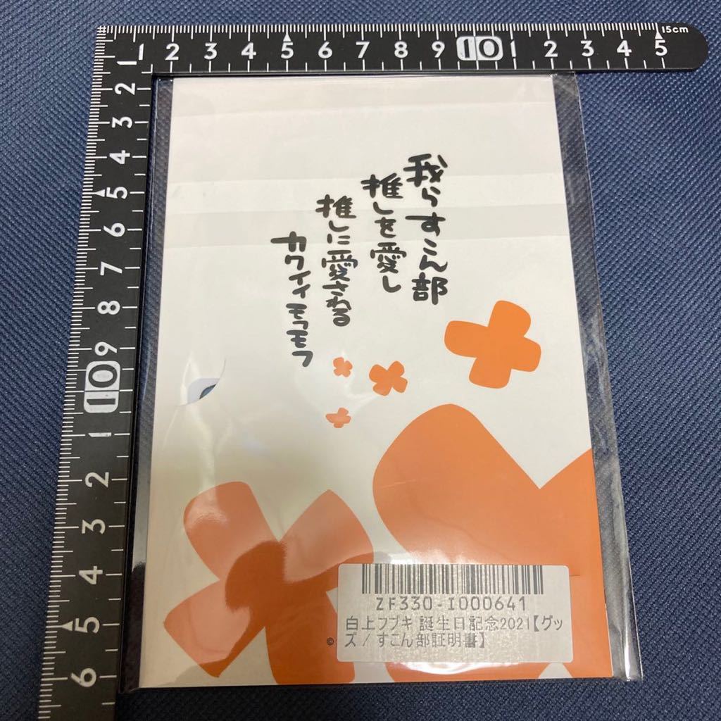 白上フブキ すこん部証明書 ホロライブ hololive ( 潤羽るしあ 星街 