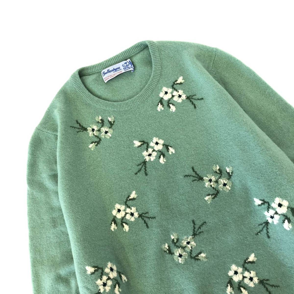 Qb28 美品 BALLANTYNE バランタイン カシミヤ100% 総カシミア ニット  