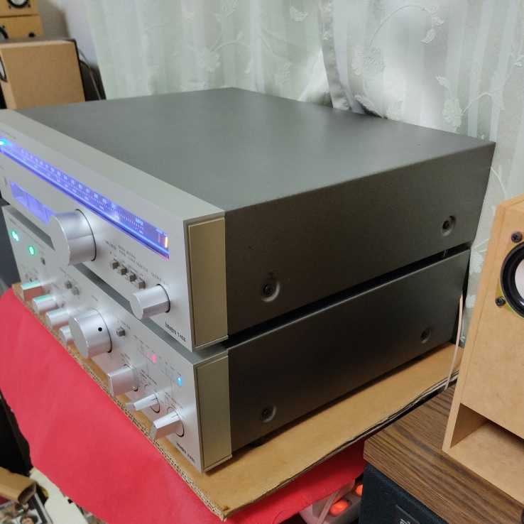 音出し確認品ONKYO【プリメインアンプA-805+チューナーT-406】セット、簡易メンテ、ランプLED交換、オンキヨー ONKYO Integra A-805 現状品 past) プリメイン