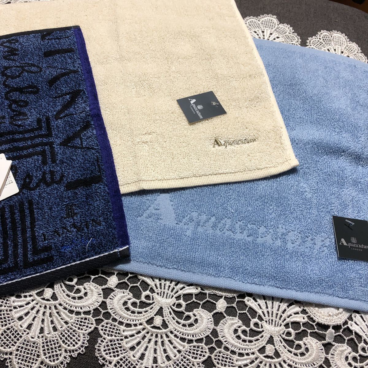 最終お アクアスキュータム ランバンタオルハンカチ3枚セット ブランドハンカチ 素敵なメンズに 男性用 売買されたオークション情報 Yahooの商品情報をアーカイブ公開 オークファン Aucfan Com