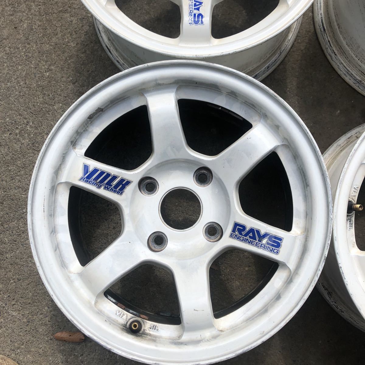 深リムTE37 6.5Jオフセット0 14インチ軽量ホイールPCD114.3×4穴(社外品 