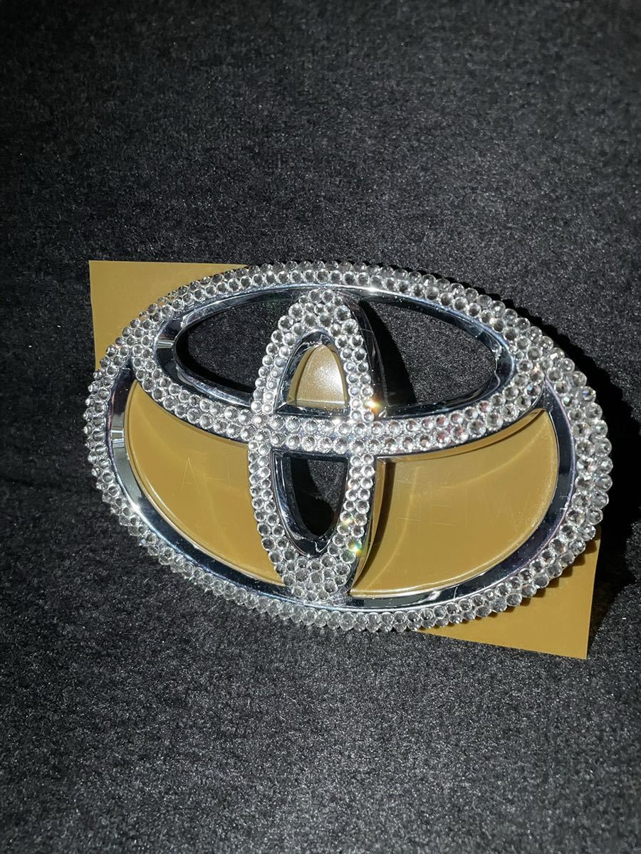 トヨタ　ロゴ エンブレム デコ ガラスストーン クリスタル　ドレスアップ_3