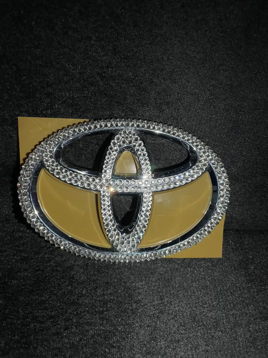 トヨタ　ロゴ エンブレム デコ ガラスストーン クリスタル　ドレスアップ_4