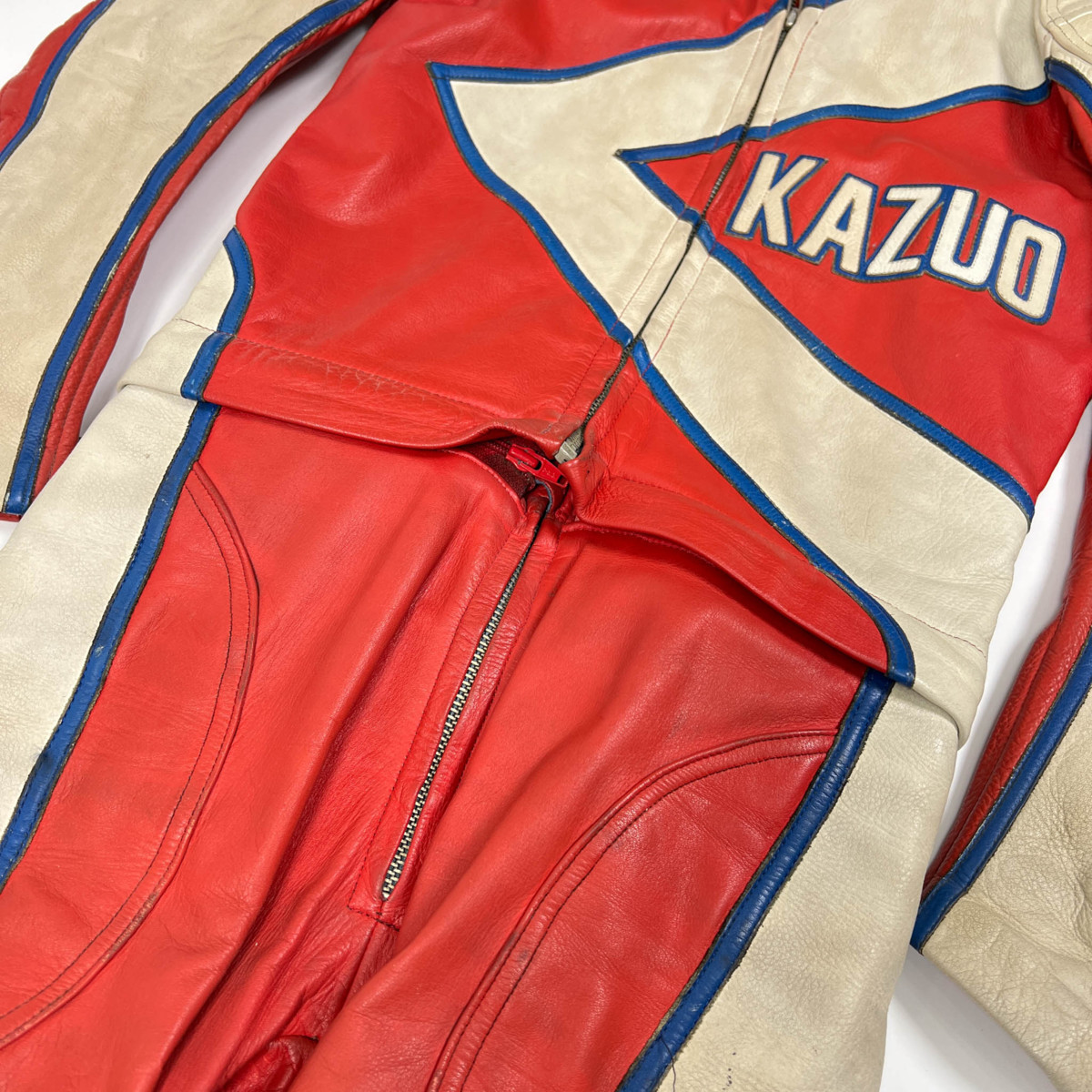 希少!!レア!!◇KUSHITANI クシタニ 本革 レザー レーシング スーツ 革 