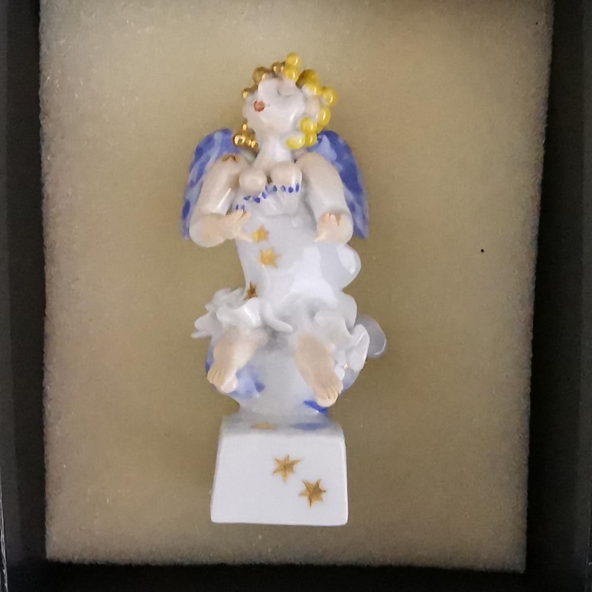 美品】マイセン Meissen 天使の楽隊 5体セット 元箱 ガラスケース付き 