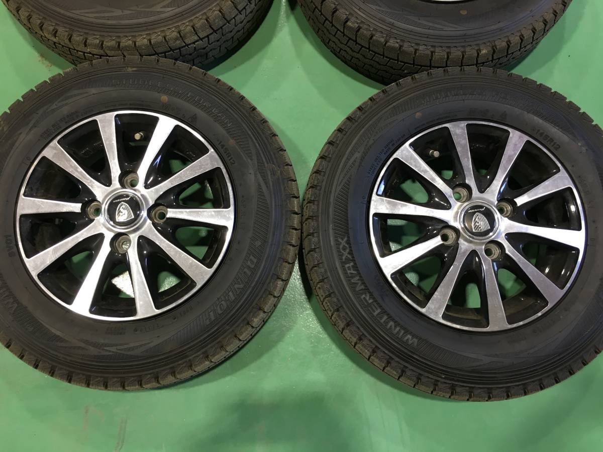 155/65r14 スタッドレス タイヤホイールセット 軽自動車 バリ山 知れん