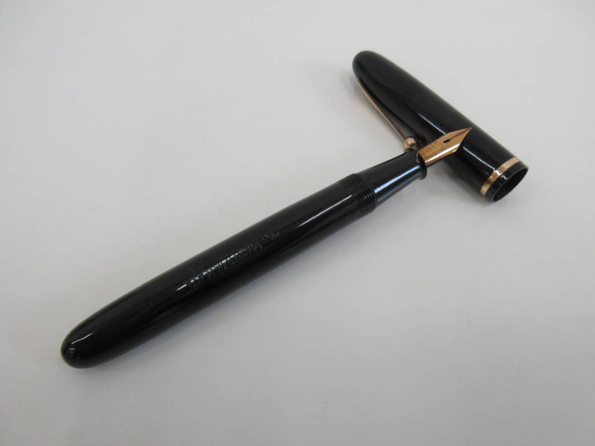【希少・昭和レトロ】松坂屋 特注万年筆 12Kペン先 記名あり ヴィンテージ ペン先14KT MATSUZAKAYA 松坂屋 万年筆 FOUNTAIN PEN ブラック