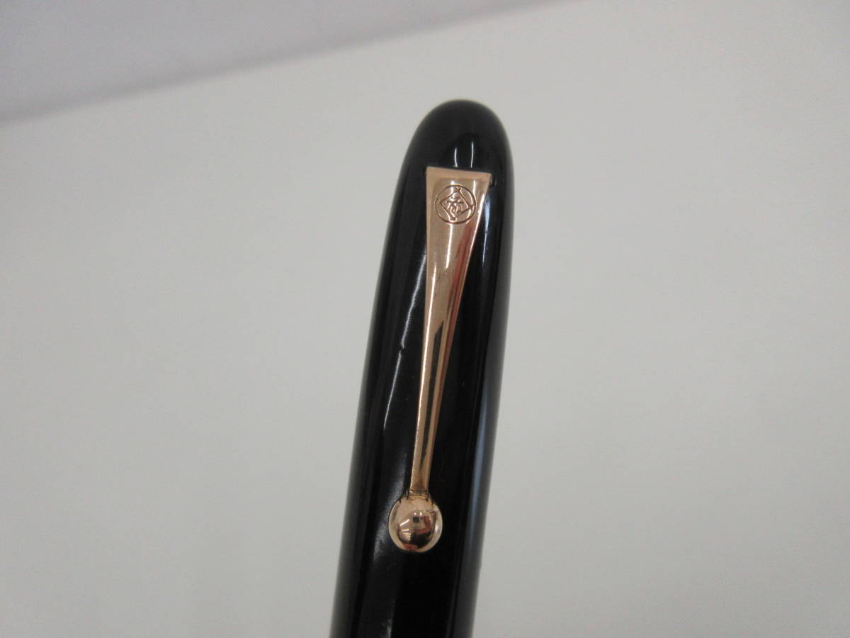 【希少・昭和レトロ】松坂屋 特注万年筆 12Kペン先 記名あり ヴィンテージ ペン先14KT MATSUZAKAYA 松坂屋 万年筆 FOUNTAIN PEN ブラック