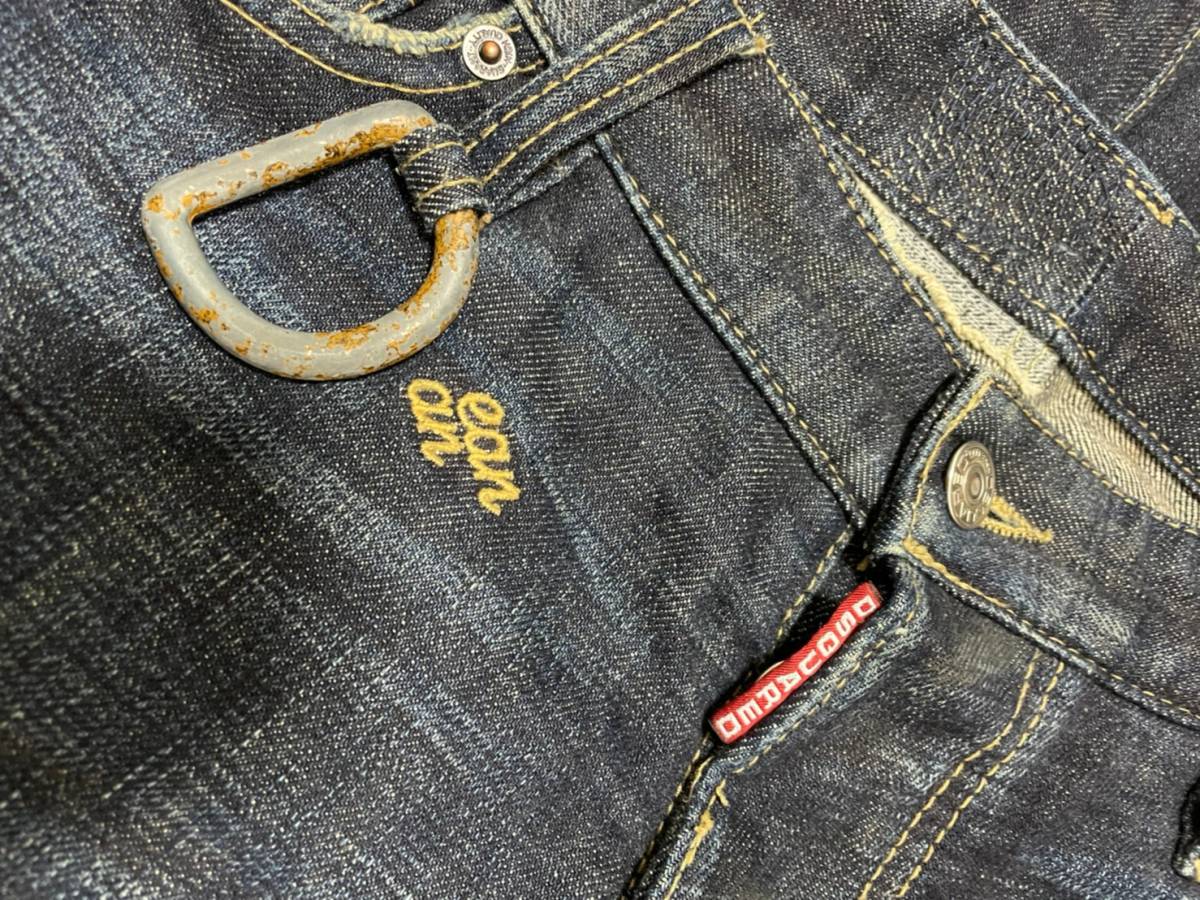 国内正規☆[DSQUARED2] 09AW Dカン ヴィンテージ加工 インディゴデニム 