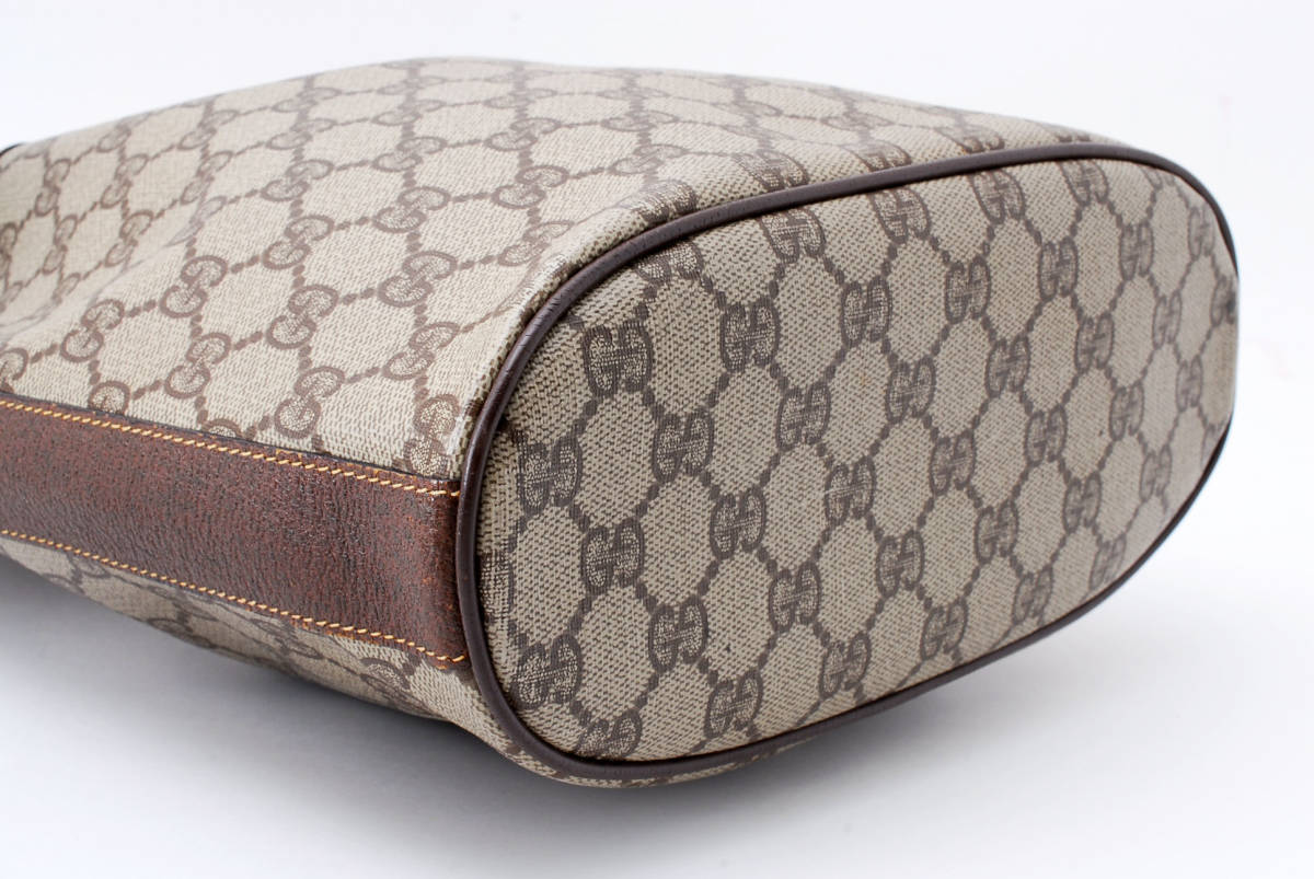 1円スタート】美品 GUCCI グッチ オールドグッチ GGプラス PVC レザー 