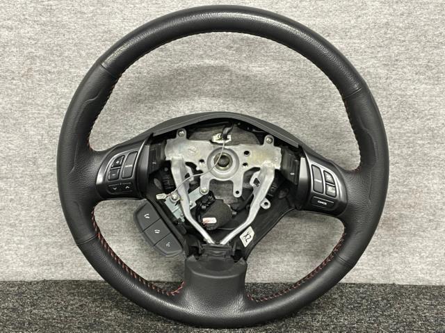 インプレッサ CBA-GVF 純正 ステアリング 赤ステッチ 動作確認済 (GRF