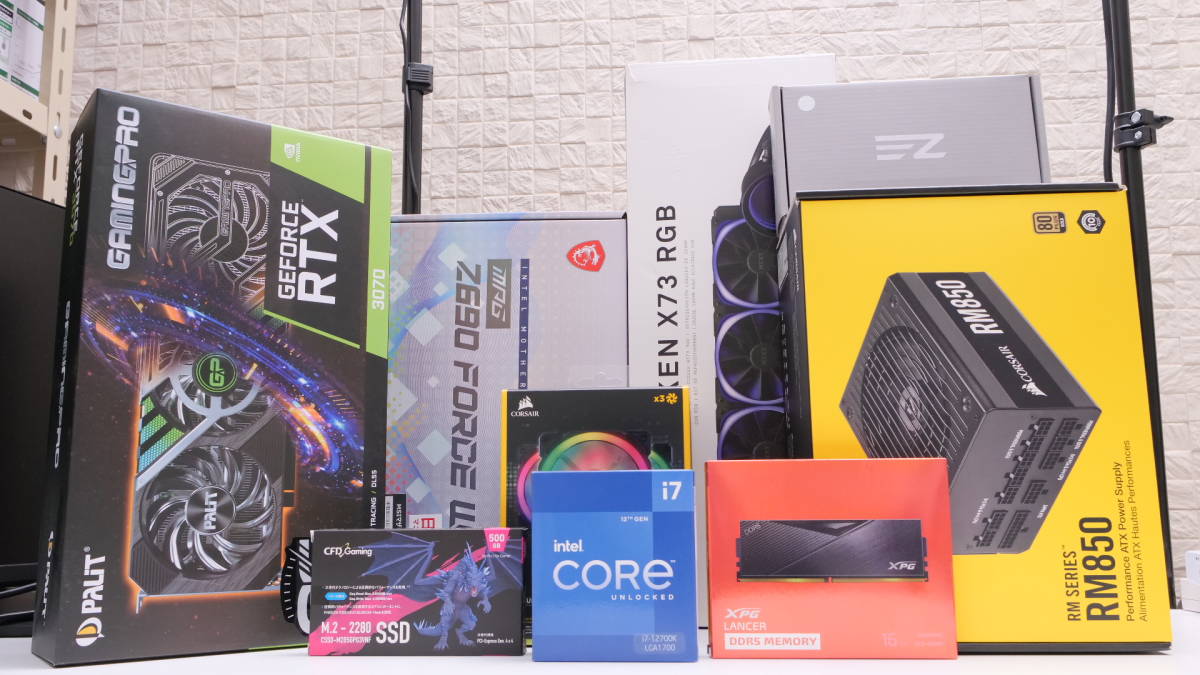美品 ゲーミングPC Core i7 12700K / RTX3070 / Z690 / DDR5 32GB / M