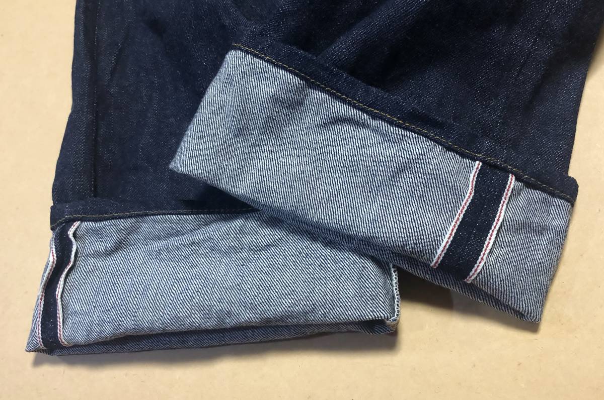 EVISU 9002 赤耳テーパードデニムパンツ Right-on別注モデル W36 日本