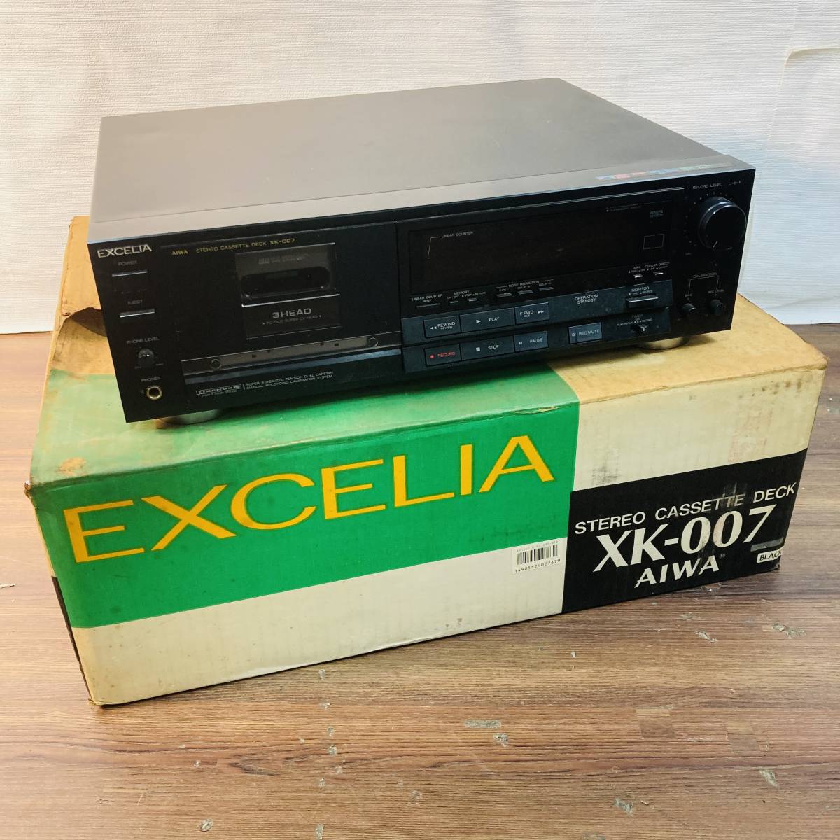 1円 札幌発 AIWA EXCELIA ステレオカセットデッキ XK-007 アイワ