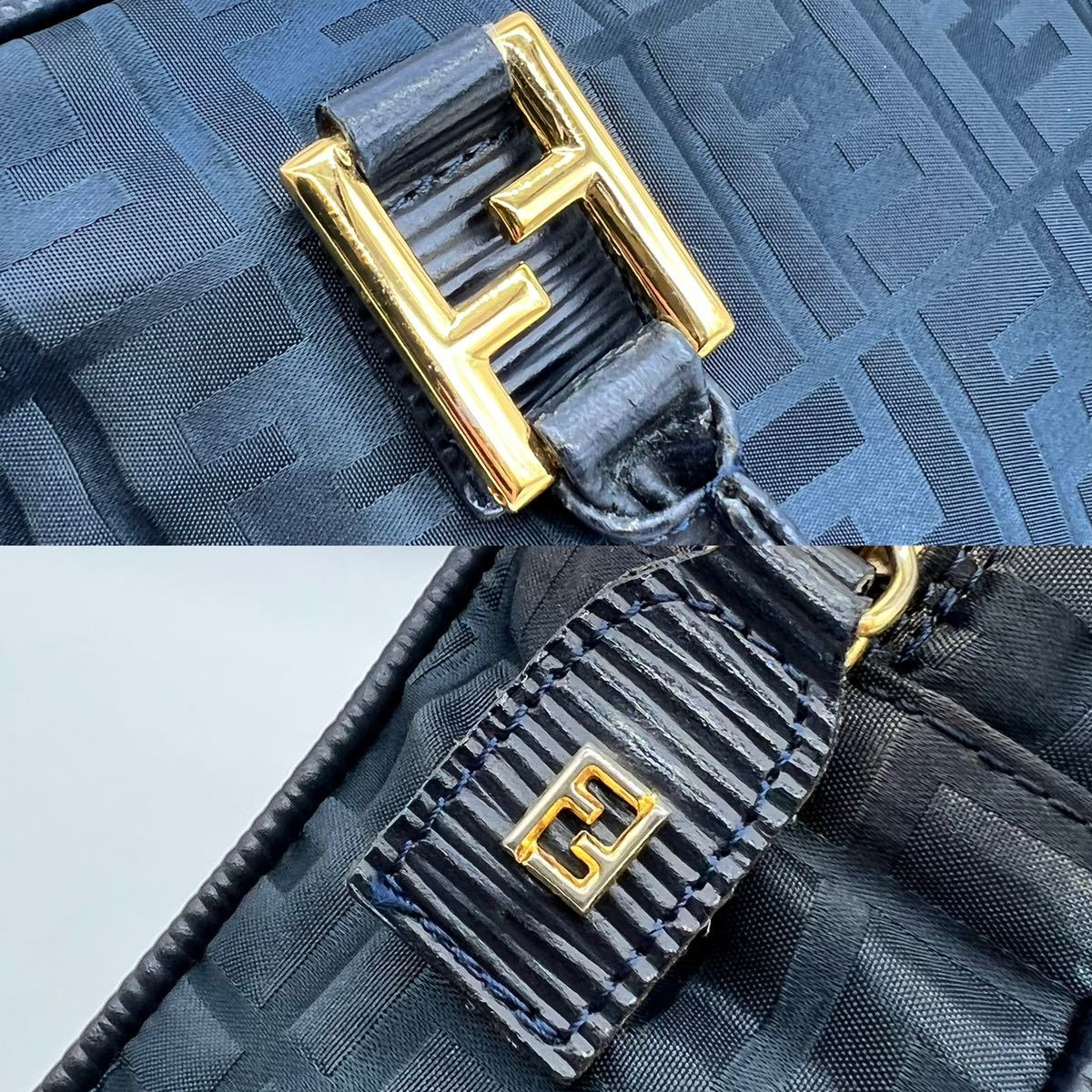 1円【美品 超希少】FENDI フェンディ ズッカ柄 ナイロンジャガード 