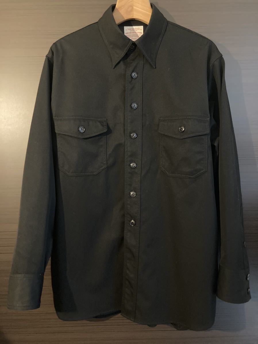 niceness ナイスネス zak ナチュラルウールシェルCPOシャツブルゾン(M 