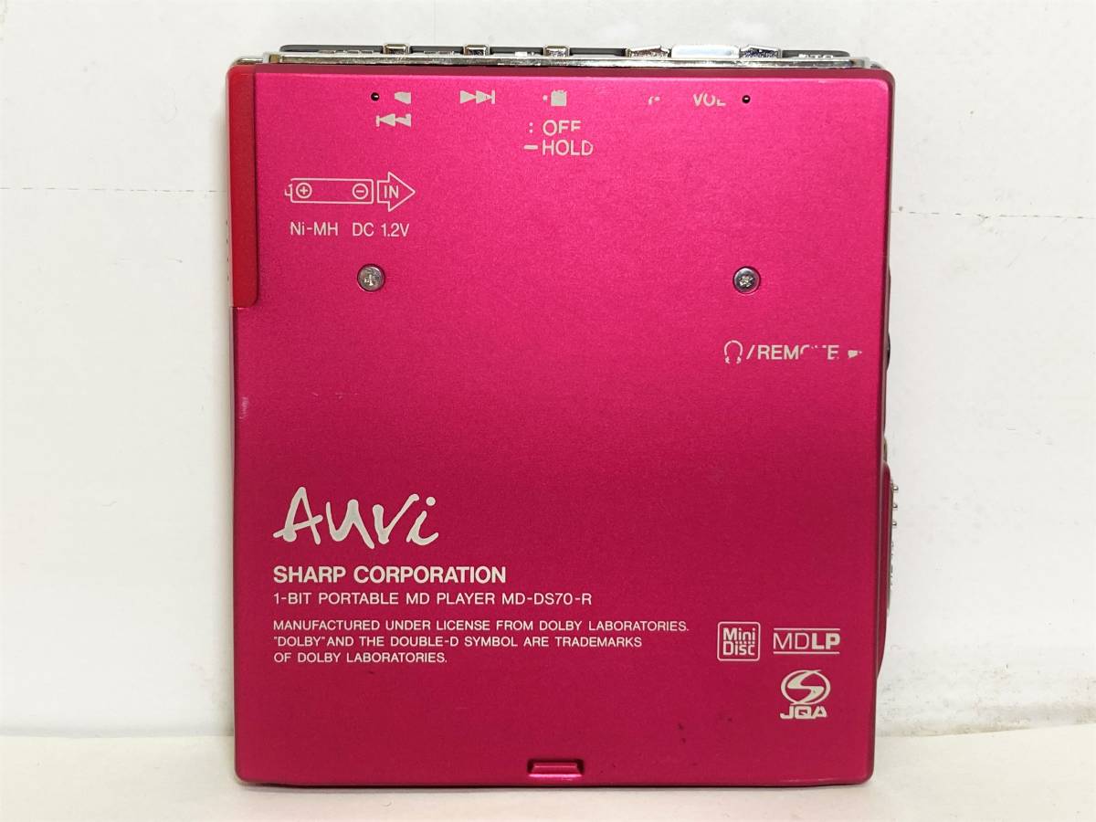 オーディオ機器 SHARP auvi MDプレイヤー シルバーピンク