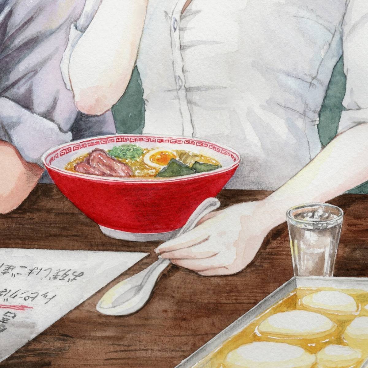 手描きオリジナルイラスト 究極の一杯 天国への階段 創作 水彩 手描きイラスト 売買されたオークション情報 Yahooの商品情報をアーカイブ公開 オークファン Aucfan Com