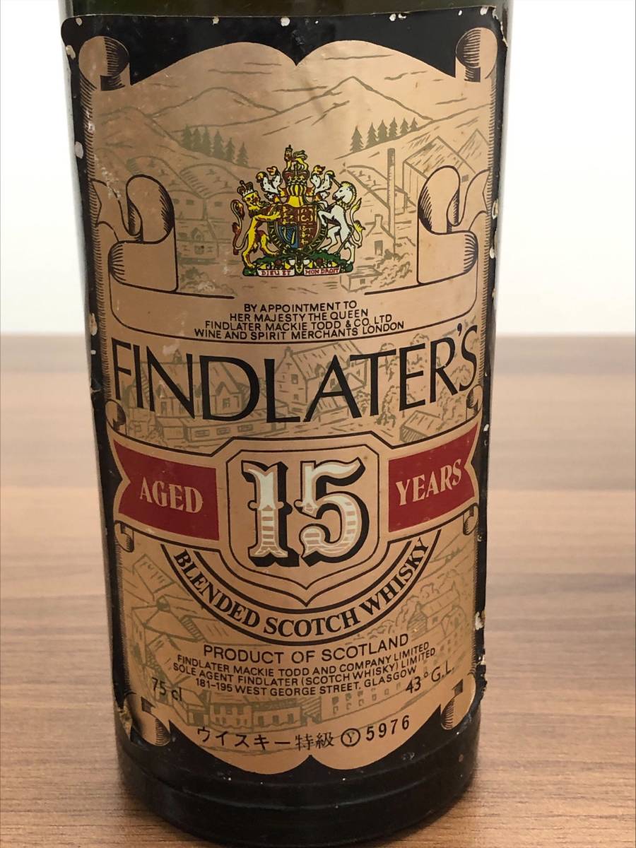 古酒 FINDLATER'S フィンドレイター 15年 スコッチ ウイスキー 760ml