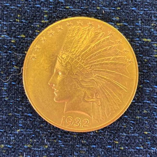 ☆インデアン金貨☆ 1932年 アンティークコイン　(本物保証)