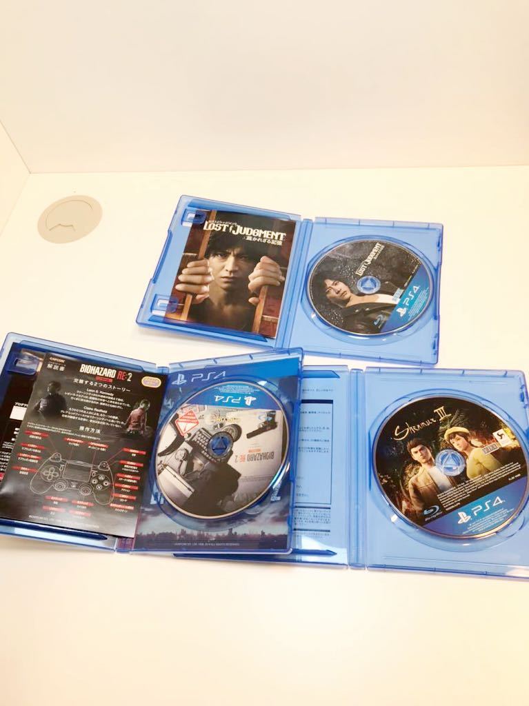 PS4 ソフト　ロストジャッジメント　バイオハザード　RE shenmue Ⅲ 3本　まとめて　動作確認済 PS4 5本セットPS4 STRANDING&frasl;テイルズ 16本まとめ ゲームソフト 動作未確認(エルデン