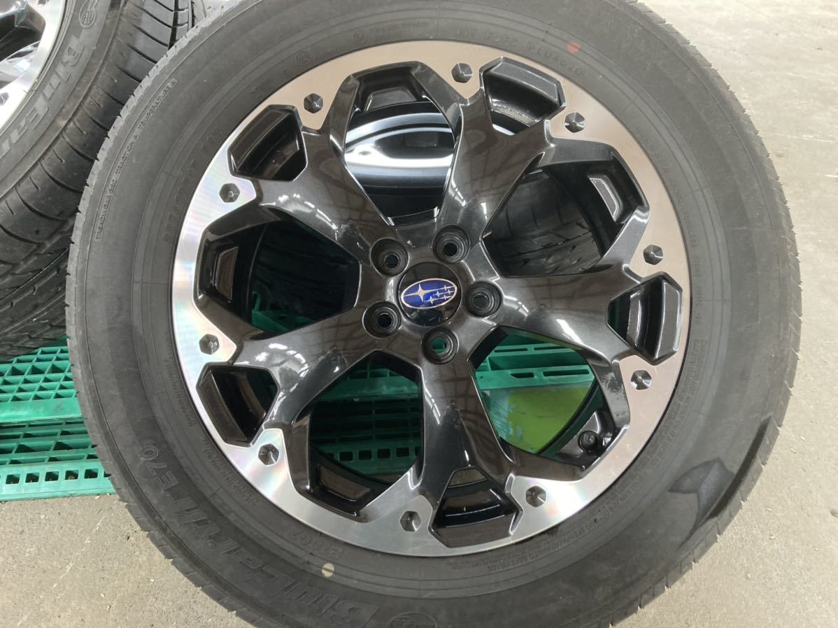 純正ホイール スバル 225/60R17 5穴 サマータイヤ XV ワンシーズンだけ