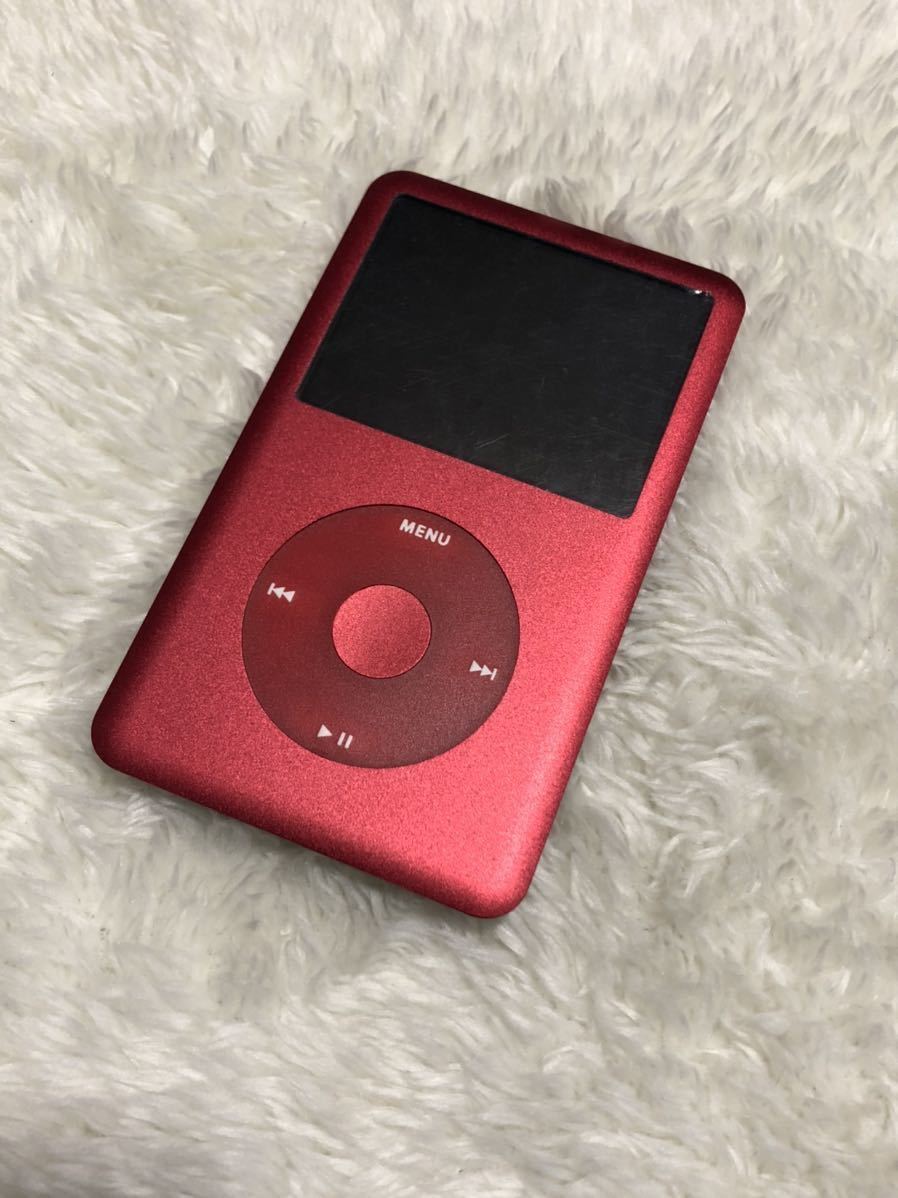 Apple iPod classic 第6.5世代 160GBから256GB 赤 レッド カスタム