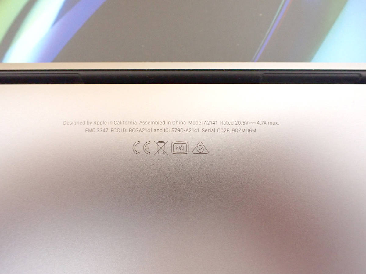 中古美品 MacBook Pro Apple MVVJ2J/A Core i7 2.6GHz メモリ 16GB SSD 