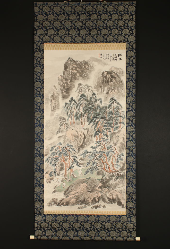 格安，定番人気 模写 一灯 pp7075 晴山 大幅 松林山水図(山水、風月)｜売買されたオークション情報、yahooの商品情報をアーカイブ公開 - オークファン 山水、風月