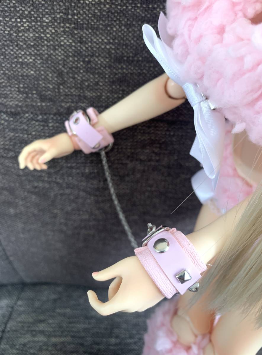 中古 ANGEL PHILIA vmf50 ドール用 ピンク 腕&frasl;足 手錠手枷 拘束カフス