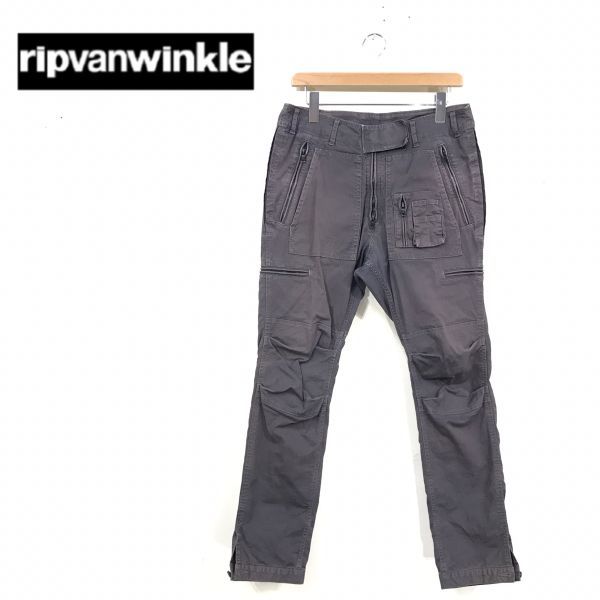 【新作入荷】 M1045-R 日本製 ripvanwinkle リップヴァンウィンクル カーゴパンツ サイズ3 メンズ 綿混 ボトムス オールシーズン 春 グレー チャコール(リップヴァンウインクル)｜売買されたオークション情報、 リップヴァンウインクル