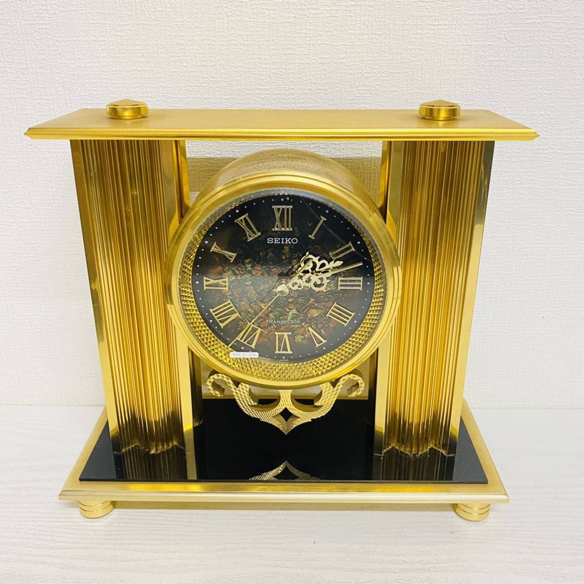 ジャンク】SEIKO セイコー TRANSISTOR RZ414 置時計 金色 ゴールド