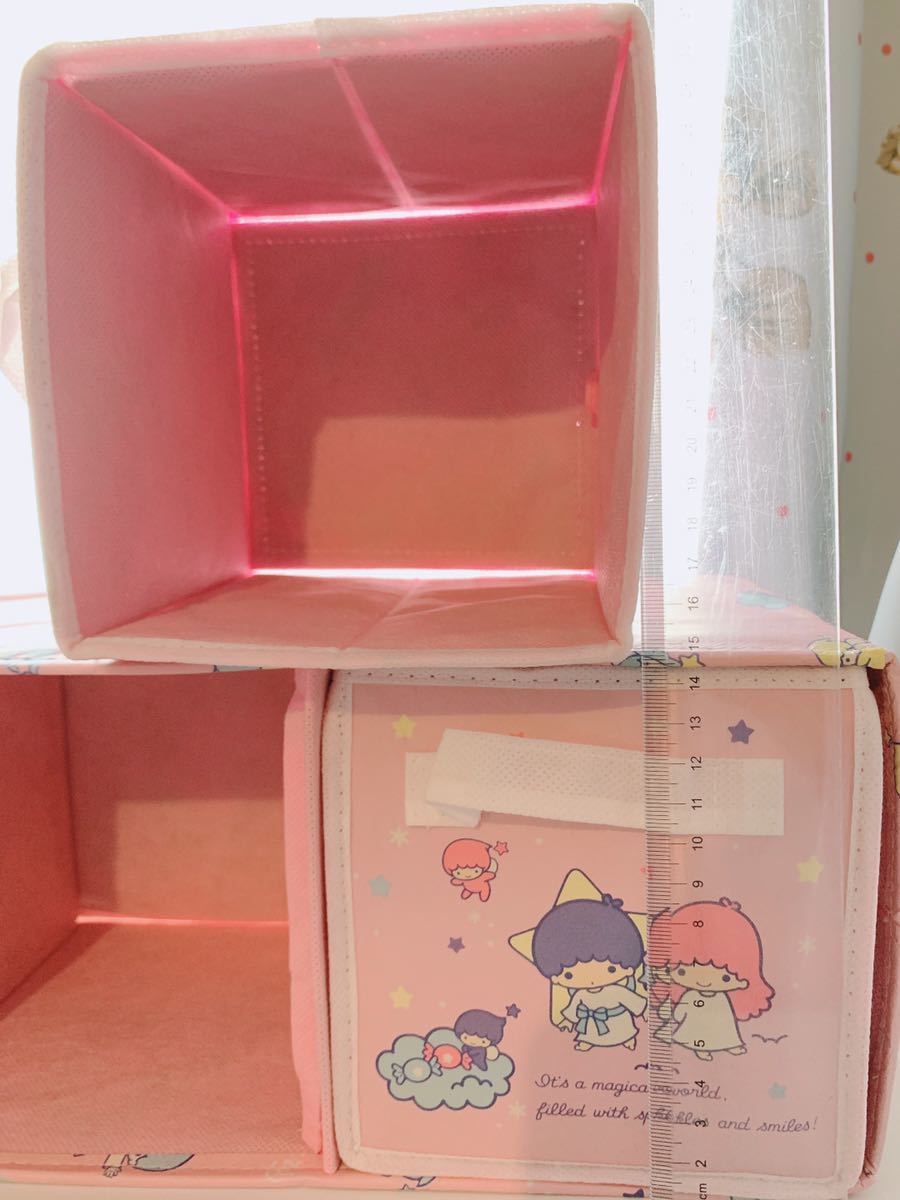 ① キキララ 三段 収納ボックス サンリオ レトロ レア 収納ケース 