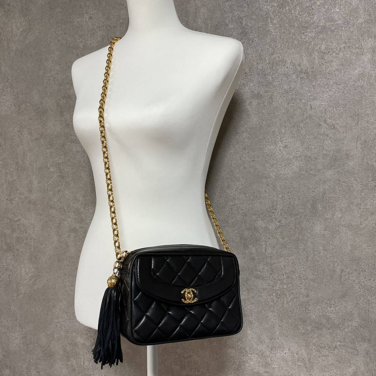 美品 CHANEL シャネル ミニマトラッセ ビジュー チェーン ショルダー 