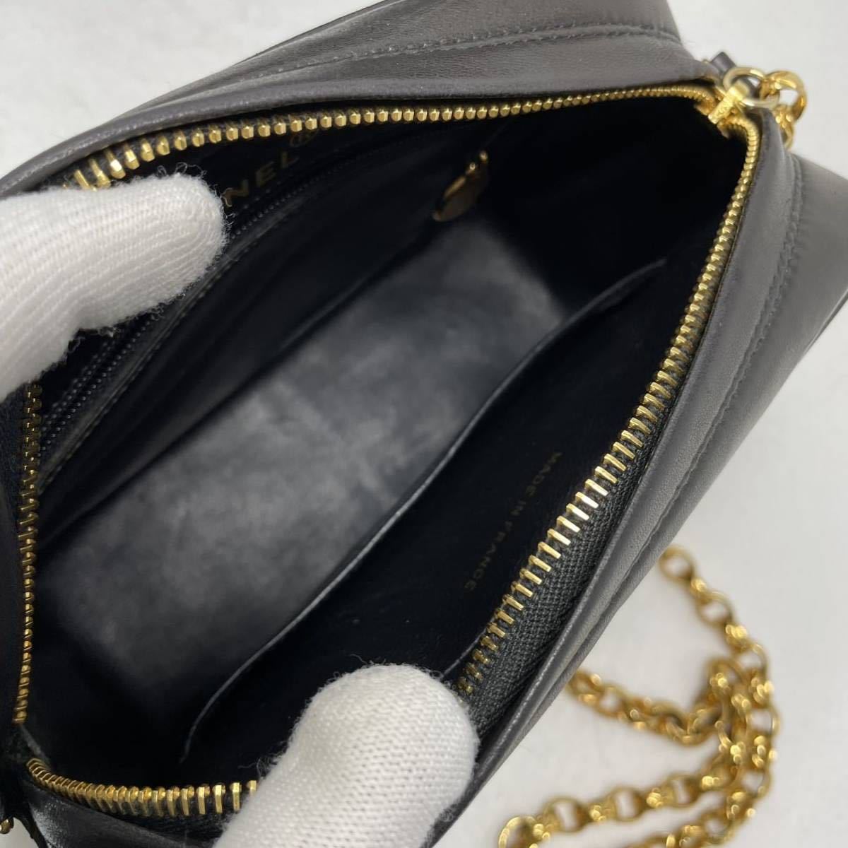 美品 CHANEL シャネル ミニマトラッセ ビジュー チェーン ショルダー 
