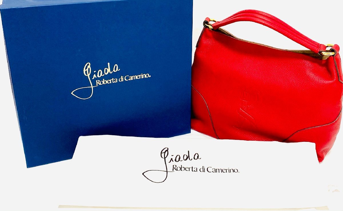 箱付き 新品 未使用 Giada Roberta di Camerino ジャーダロベルタディカメリーノ ハンドバッグ トートバッグ ショルダーバッグ レッド 赤
