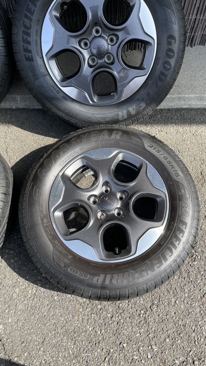 Jeep レネゲード 純正ホイール スタッドレス DM-V1 4本セット 美品！】Jeep レネゲード 純正ホイール 215/60R16 110-5穴 4本セット