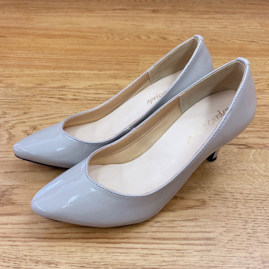 サイズm 23 0 ほぼ Apricot Garden アプリコットガーデン エレガント パンプス エナメル ヌードグレー ヒール7 フォーマル 23 0cm 売買されたオークション情報 Yahooの商品情報をアーカイブ公開 オークファン Aucfan Com