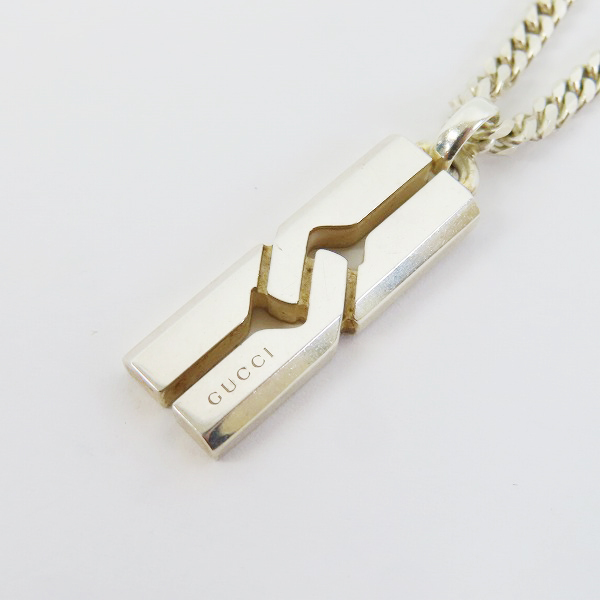 GUCCI/グッチ ノット プレート ネックレス チェーン AG925 /LPL
