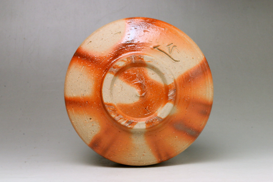 陶芸家 人間国宝 山本陶秀 備前 湯呑 緋襷 ヒダスキ カップ 共箱 陶芸