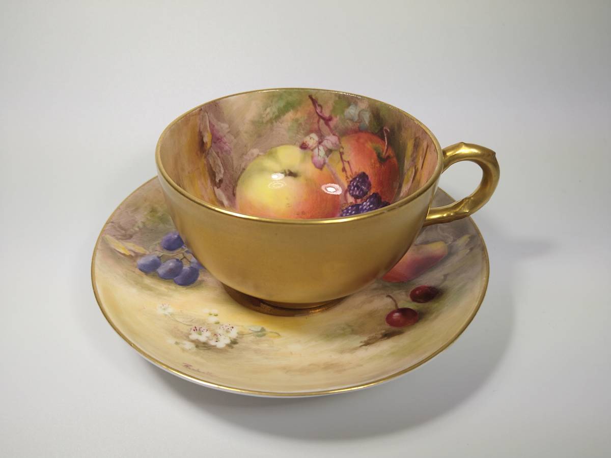 ROYAL WORCESTER ロイヤルウースター 金彩 ペインテッドフルーツ 