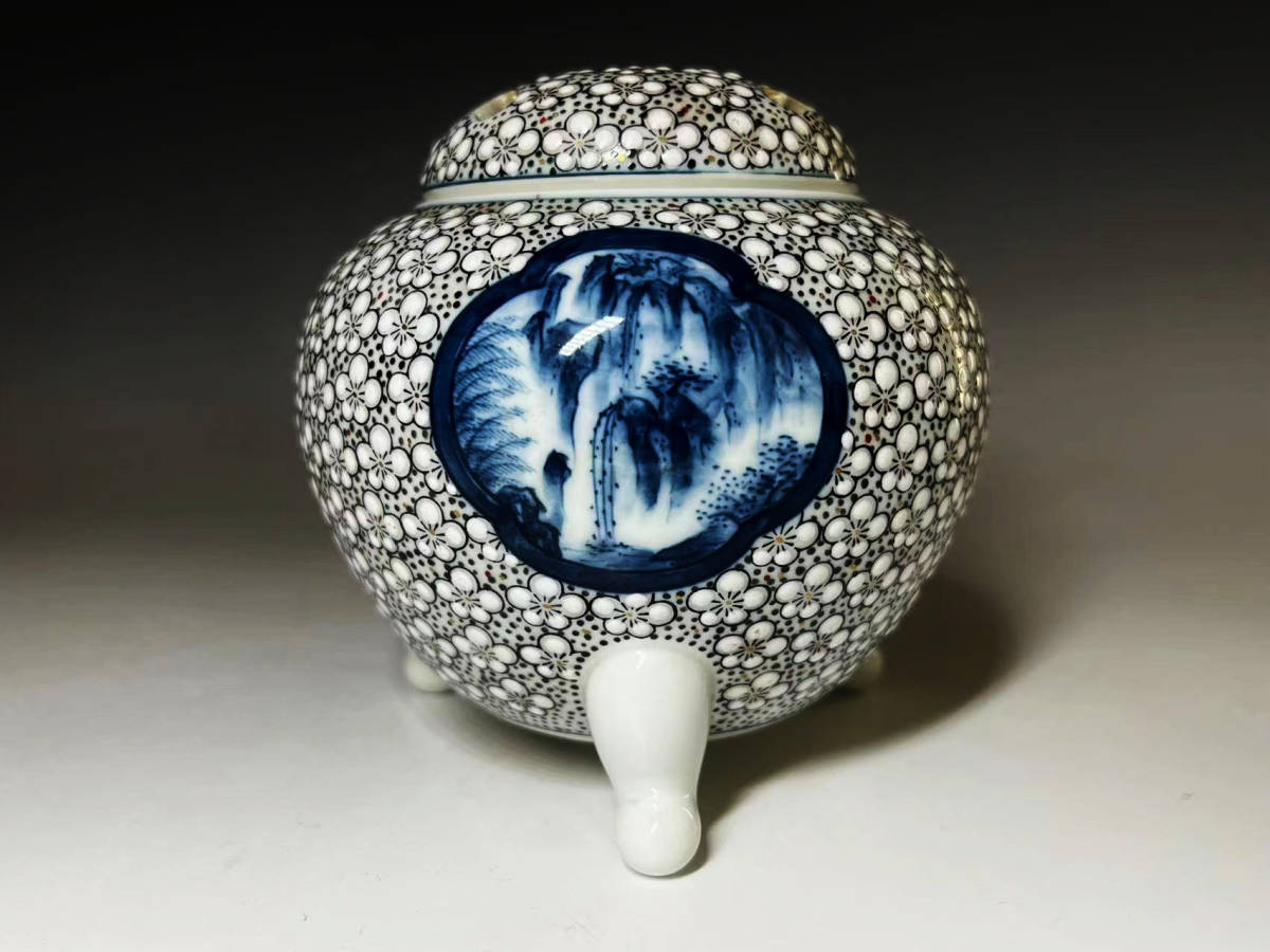 畑萬陶苑 - | GALLERY HULS 香炉 京都の骨董品 碗 明(YC233) 山水