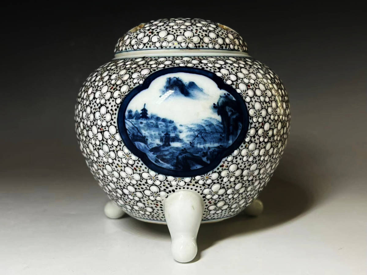 畑萬陶苑 - | GALLERY HULS 香炉 京都の骨董品 碗 明(YC233) 山水
