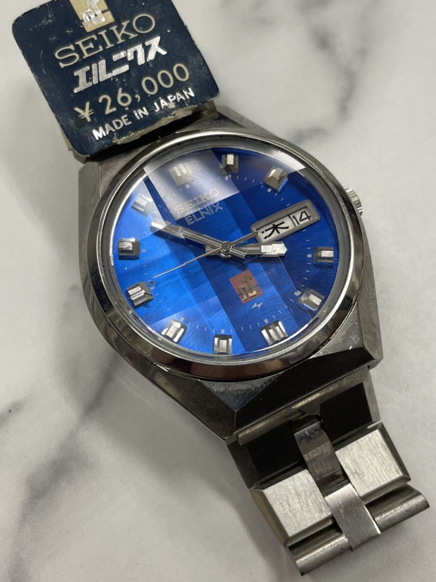 未使用・電池切れ状態・SEIKO セイコー ELNIX エルニクス 電磁テンプ 